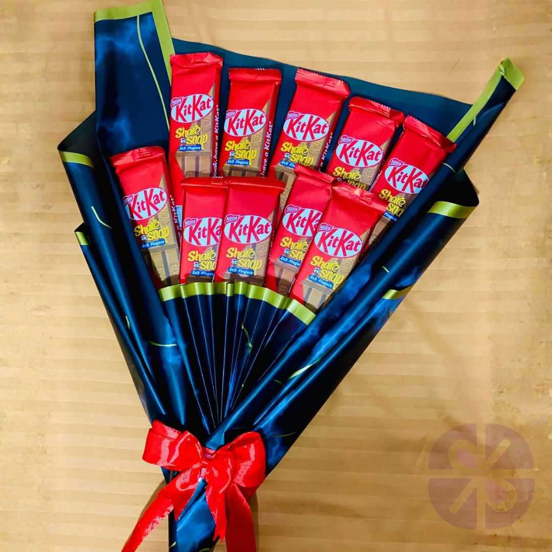 The Executive Break: KitKat Chocolate Bouquet Black Wrap