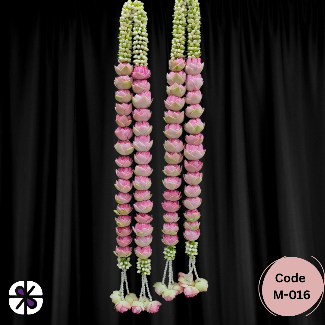 Padma (Lotus-Style) and Gajra Multi-Layered Wedding Garland