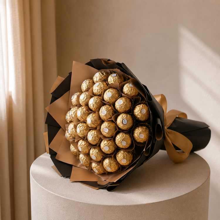 The Golden Indulgence Premium Ferrero Rocher Chocolate Bouquet
