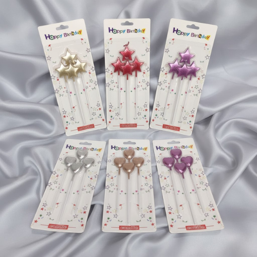 The Celebration Sparkle Heart & Star Candles