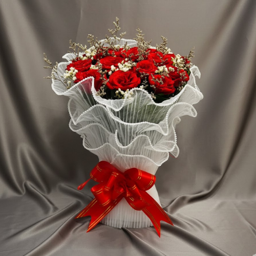 The Romance Red Rose Round Bouquet