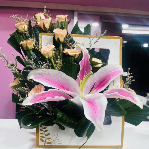 Blush Bloom Lily & Rose Bag