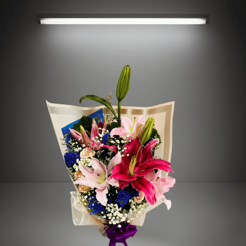 A Vibrant Mixed Lily Bouquet