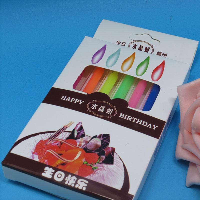 The Crystal Glow Multi-Color Slim Birthday Candles