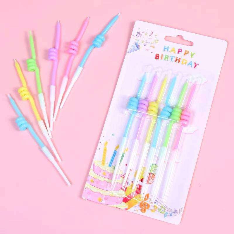 The Celebration Twirl Multi-Color Spiral Birthday Candles