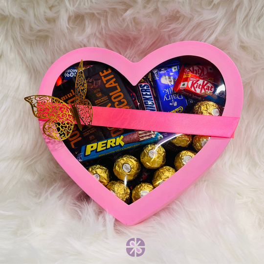 100 Luxury Mixed Chocolate in Heart-Shaped Box