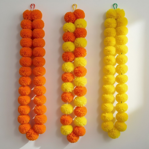 The Festive Glow Artificial Marigold Flower Garlands