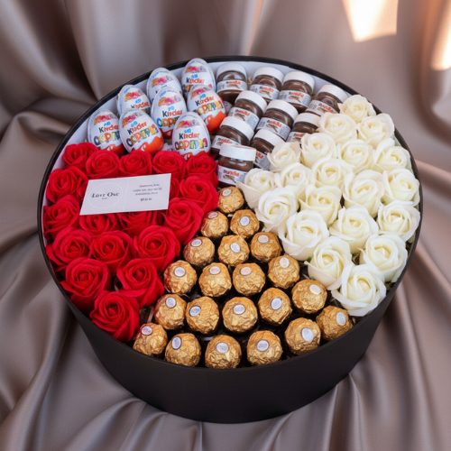 Luxury Chocolate & Rose Arrangement Box