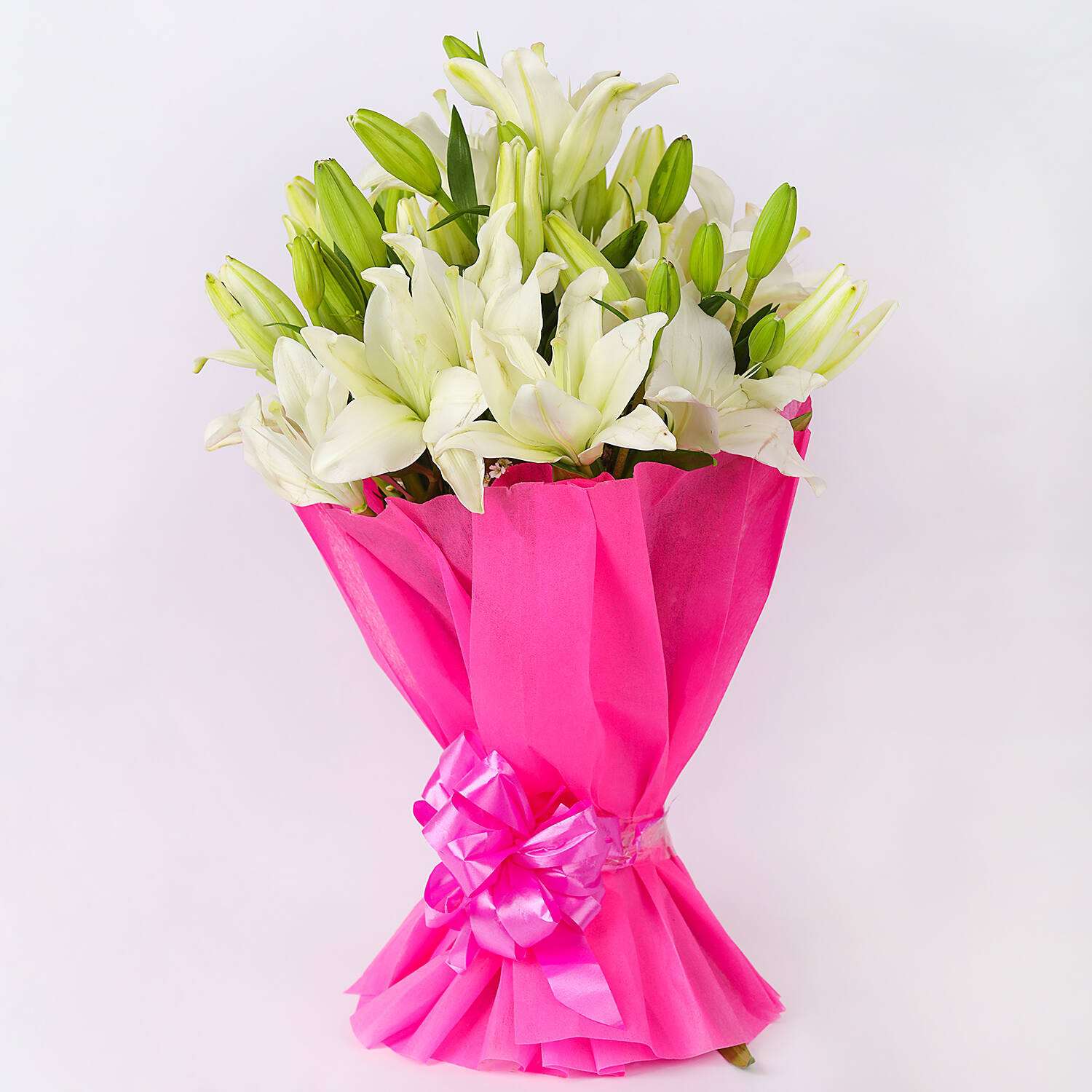 Graceful White Lily Bouquet