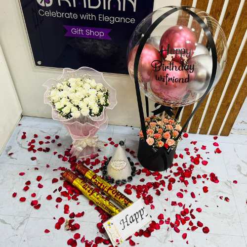 The Ultimate Celebration Birthday Flowers & Balloon Combo