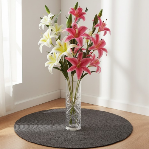 The Striking Beauty Faux Stargazer Lily Stem