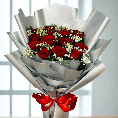 Elegant Red Rose Bouquet