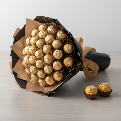 The Golden Indulgence Premium Ferrero Rocher Chocolate Bouquet