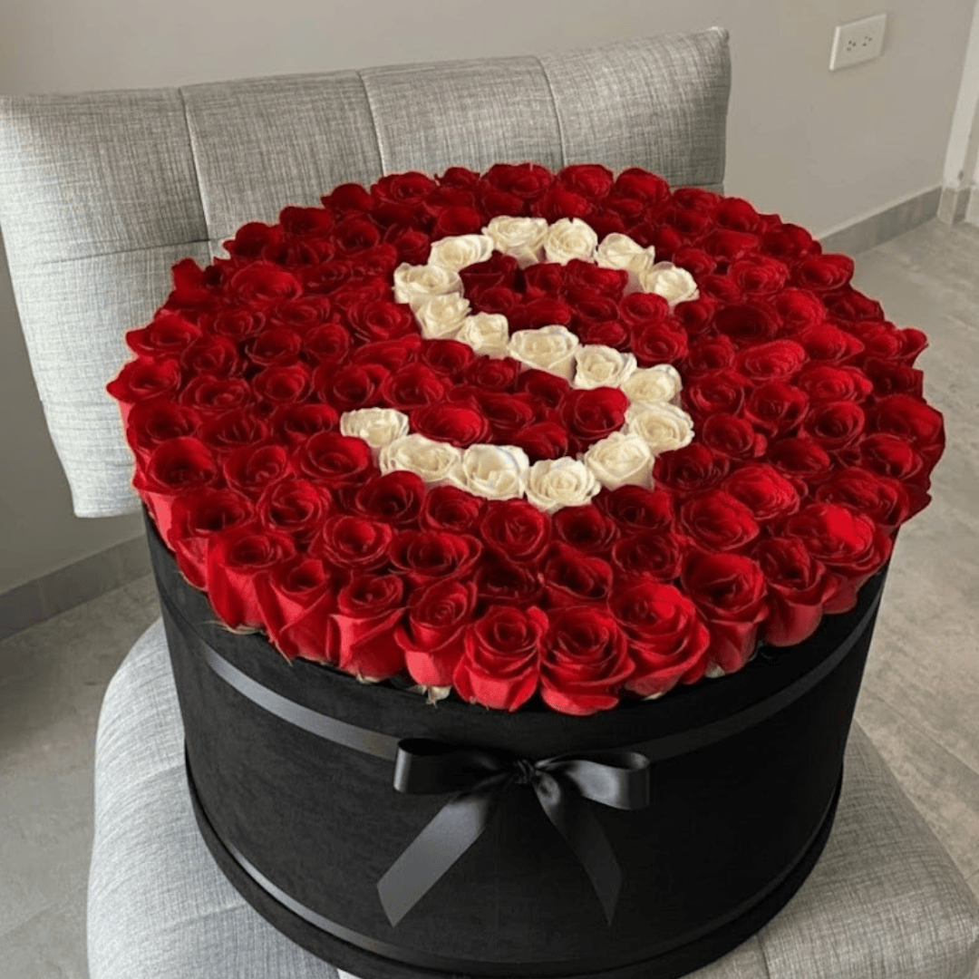 Personalized Initial Luxury Rose Box