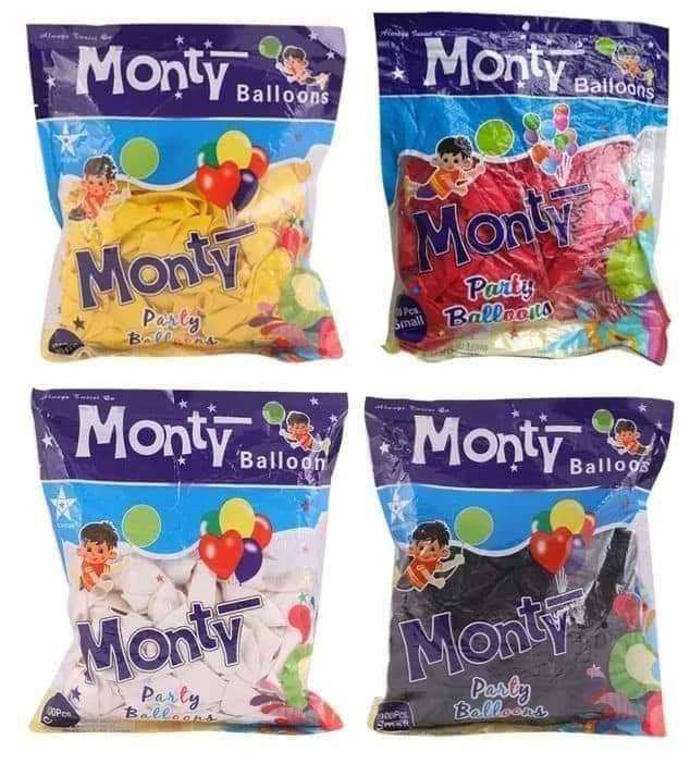 Monty Balloons Latex Party Balloons -Solid Colors